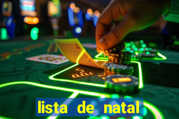 lista de natal para imprimir